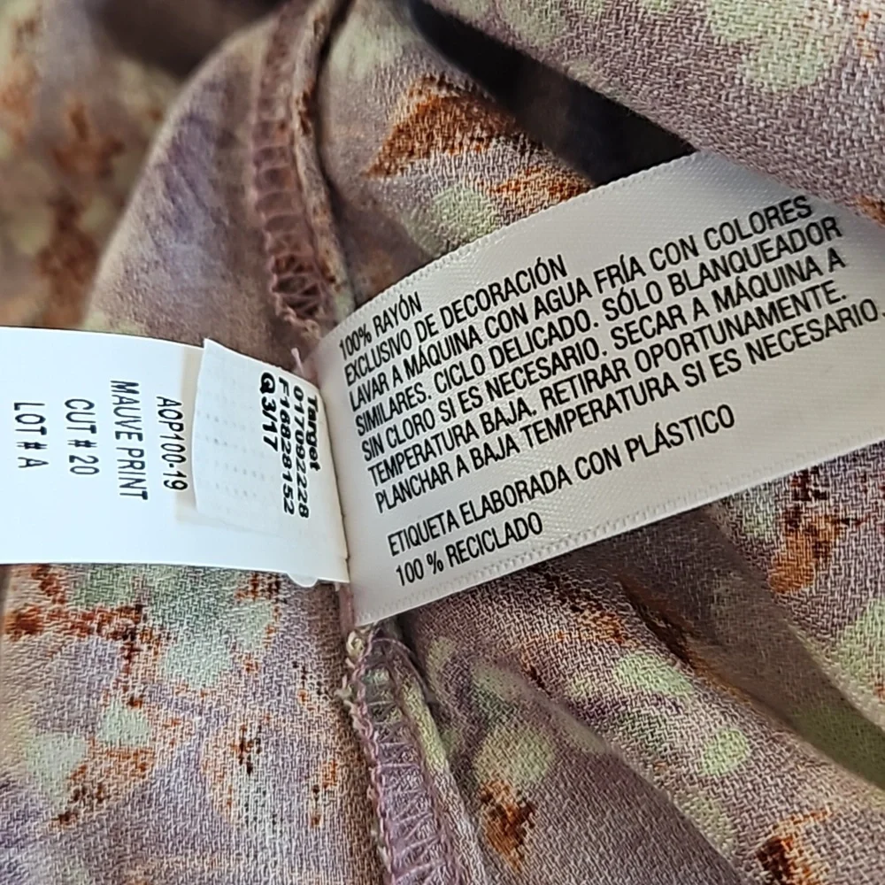 NWT MOSSIMO SUPPLY CO.  LONG  FLOWER BLOUSE/ DRESS - Picture 10 of 12